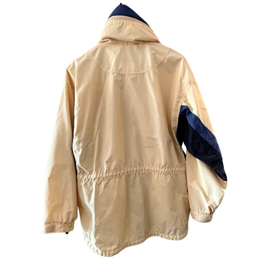 VTG Columbia Women’s Jacket Butter Yellow Blue Accents Sz M Packed Hood Outdoor - Picture 6 of 7
